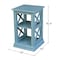 International Concepts Hampton Accent Table with Shelves, Ocean Blue, Antique Rubbed OT32-70A - alternate 7